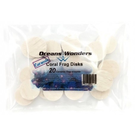 OCEAN WONDERS, CORAL FRAG DISKS 30mm (20 uds)