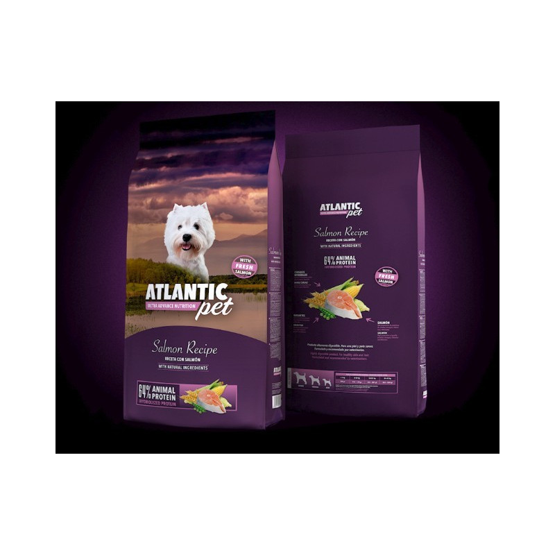 Atlantic pet receta salmón fresco 3Kg-15Kg