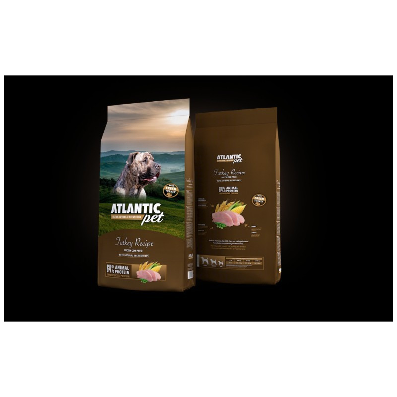 Atlantic pet maxi pavo premium carne fresca 15kg