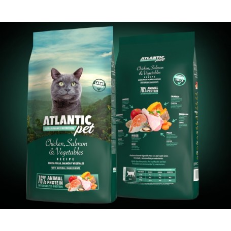 Atlantic pet receta cat adult chicken & salmón 2Kg