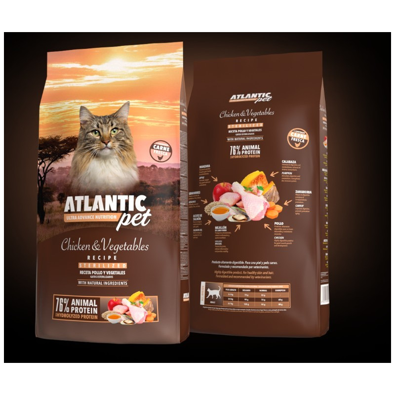 Atlantic pet receta cat steriliced chicken 2Kg