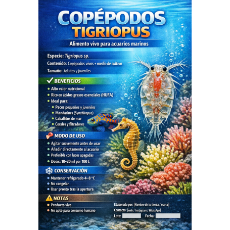 COPEPODOS TIGRIOPUS ERK 250 ML
